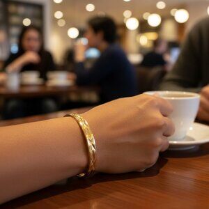 Gold Plated 18 k Bracelet. Stunning look😍